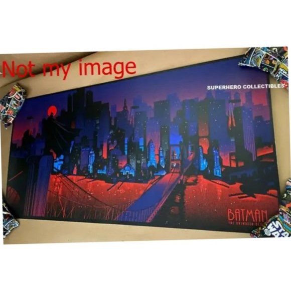Batman poster limited ed. "Gotham" foil screen print | 36 x 18 - Picture 11 of 12